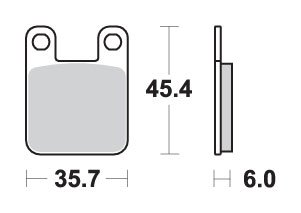 DT 50 (2004 - 2008) brakepads ceramic (559hf) | SBS